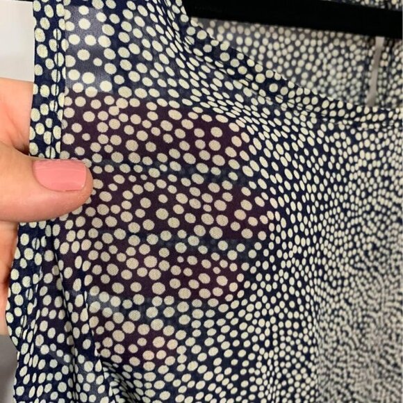 Woman’s babydoll sheer dress/tunic. Lily White brand size small. Navy/white. Exc - Picture 3 of 9